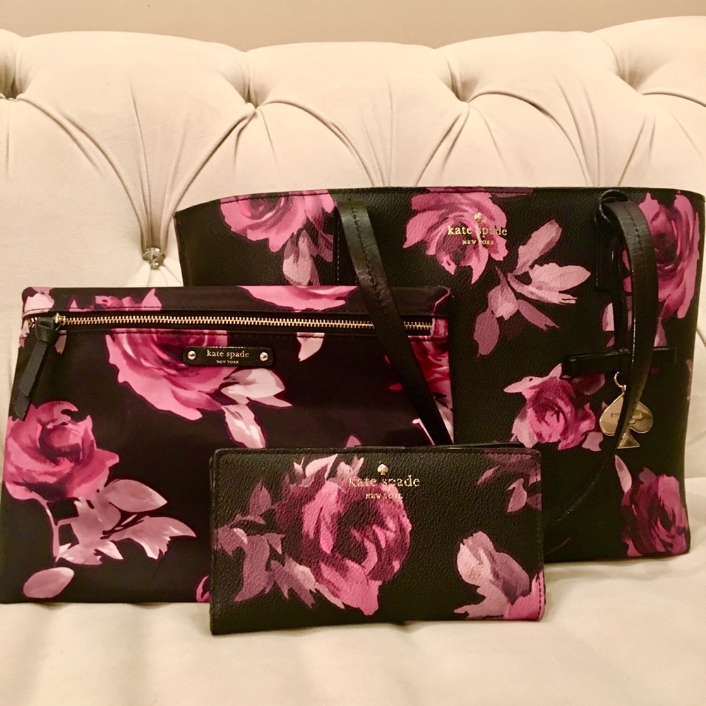 Final Sale! Complete Kate Spade Rose Bag Set!!